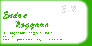 endre mogyoro business card